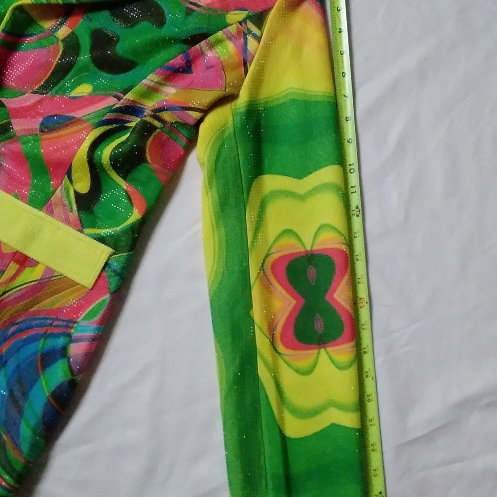 Akira Colorful Abstract Embellished Blazer Jacket - Picture 10 of 12